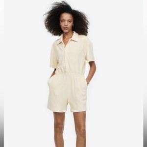 H&M women’s terry romper in cream